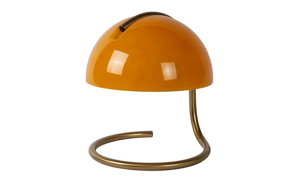 Lucide CATO - Lampe de table - Ø 23,5 cm - 1xE27 - Orange - éteint